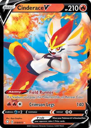Cinderace V 18/72 - Shining Fates Holofoil - Poke-Collect
