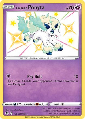Galarian Ponyta SV047/122 - Shiny Vault Holofoil - Poke-Collect