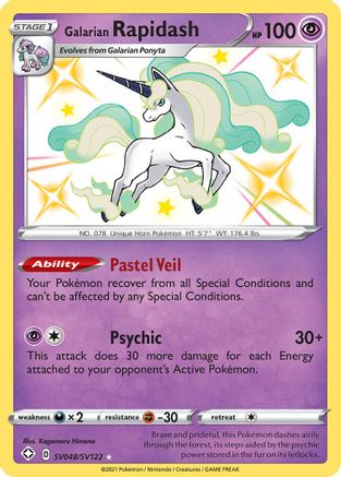 Galarian Rapidash SV048/122 - Shiny Vault Holofoil - Poke-Collect