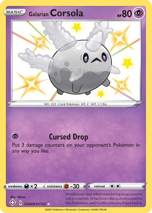 Galarian Corsola SV049/122 - Shining Fates Shiny Vault Holofoil - Poke-Collect