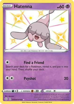 Hatenna SV054/122 - Shining Fates Shiny Vault Holofoil - Poke-Collect