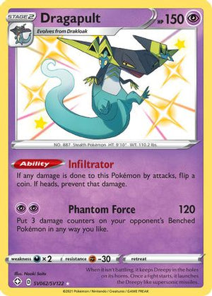 Dragapult SV062/122 - Shining Fates Shiny Vault Holofoil - Poke-Collect