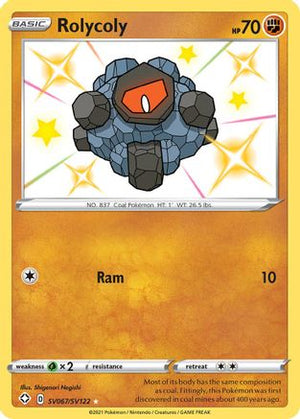 Rolycoly SV067/122 - Shiny Vault Holofoil - Poke-Collect
