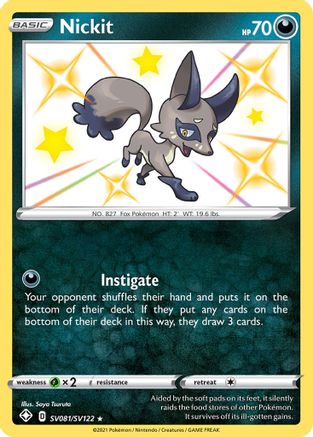 Nickit SV081/122 - Shiny Vault Holofoil - Poke-Collect