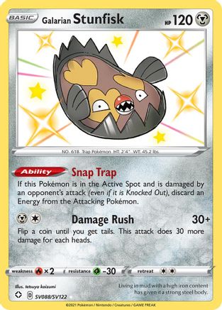 Galarian Stunfisk SV088/122 - Shining Fates Shiny Vault Holofoil - Poke-Collect