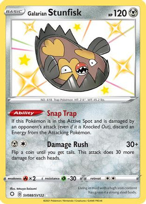 Galarian Stunfisk SV088/122 - Shining Fates Shiny Vault Holofoil - Poke-Collect