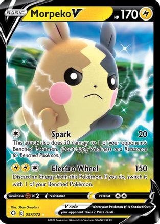 Morpeko V 37/72 - Shining Fates Holofoil - Poke-Collect