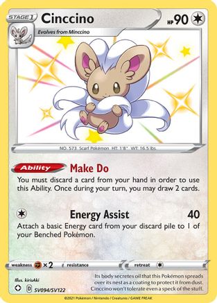 Cinccino SV094/122 - Shining Fates Shiny Vault Holofoil - Poke-Collect