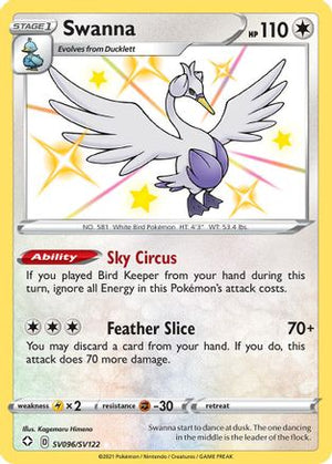 Swanna SV096/122 - Shiny Vault Holofoil