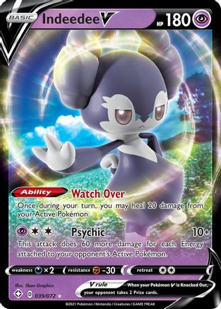 Indeedee V 39/72 - Shining Fates Holofoil - Poke-Collect