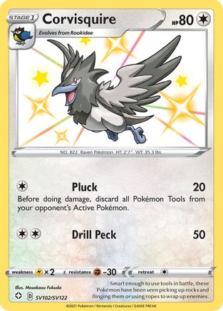 Corvisquire SV102/122 - Shining Fates Shiny Vault Holofoil - Poke-Collect