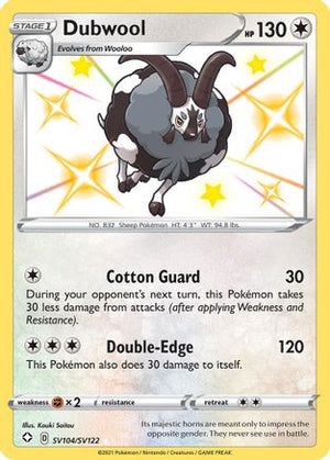 Dubwool SV104/122 - Shining Fates Shiny Vault Holofoil - Poke-Collect