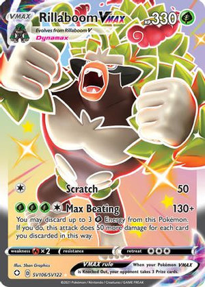 Rillaboom VMAX SV106/122 - Shining Fates Shiny Vault Holofoil - Poke-Collect
