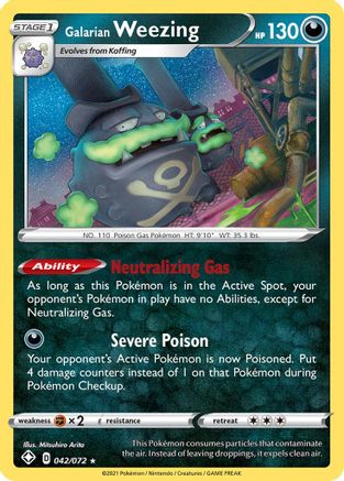 Galarian Weezing 42/72 - Shining Fates Reverse Holofoil - Poke-Collect