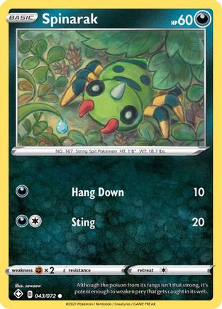 Spinarak 43/72 - Shining Fates - Poke-Collect