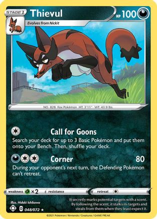 Thievul 48/72 - Shining Fates Reverse Holofoil - Poke-Collect