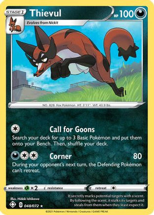 Thievul 48/72 - Shining Fates Holofoil - Poke-Collect