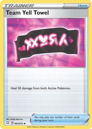 Team Yell Towel 63/72 - Shining Fates Reverse Holofoil - Poke-Collect