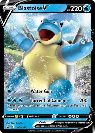 Blastoise V SWSH101/307 - SWSH Black Star Promos Holofoil - Poke-Collect