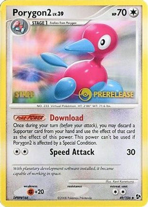 Porygon2 - 49/106 (Prerelease Promo) [Staff] 49 - Diamond and Pearl Promos - Poke-Collect