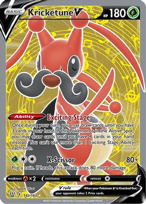 Kricketune V 142/163 - Battle Styles Holofoil - Poke-Collect