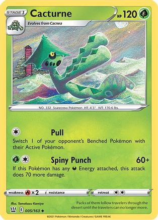 Cacturne 5/163 - SWSH05 Battle Styles Reverse Holofoil - Poke-Collect