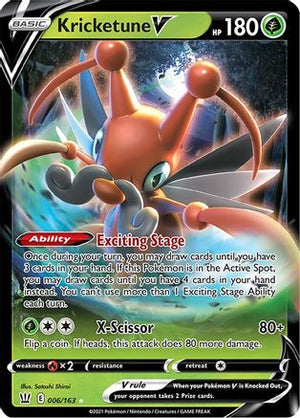 Kricketune V 6/163 - Battle Styles Holofoil - Poke-Collect