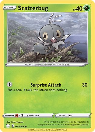 Scatterbug 11/163 - SWSH05 Battle Styles Reverse Holofoil - Poke-Collect