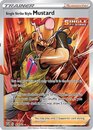 Single Strike Style Mustard 163/163 - Battle Styles Holofoil - Poke-Collect