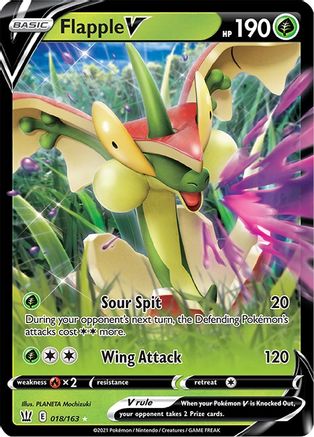 Flapple V 18/163 - Battle Styles Holofoil - Poke-Collect
