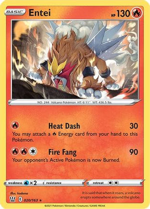 Entei 20/163 - SWSH05 Battle Styles Holofoil - Poke-Collect