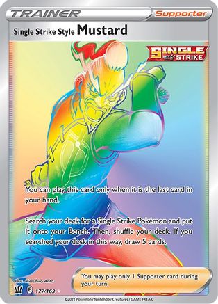 Single Strike Style Mustard 177/163 - Battle Styles Holofoil - Poke-Collect