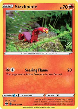 Sizzlipede 29/163 - Battle Styles - Poke-Collect