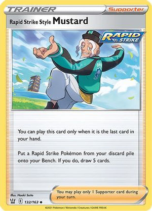 Rapid Strike Style Mustard 132/163 - SWSH05 Battle Styles Reverse Holofoil - Poke-Collect