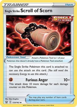 Single Strike Scroll of Scorn 133/163 - SWSH05 Battle Styles Reverse Holofoil - Poke-Collect