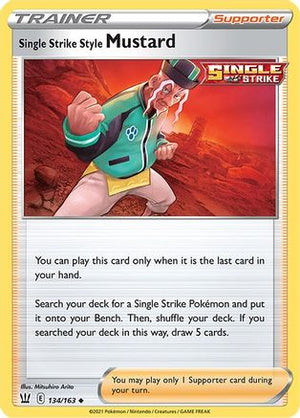 Single Strike Style Mustard 134/163 - Battle Styles Reverse Holofoil - Poke-Collect