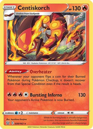 Centiskorch 30/163 - SWSH05 Battle Styles - Poke-Collect