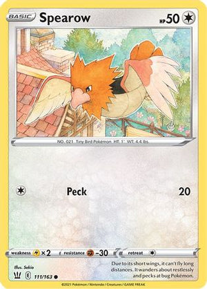 Spearow 111/163 - Battle Styles Reverse Holofoil - Poke-Collect