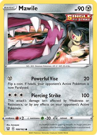Mawile 100/163 - SWSH05 Battle Styles Reverse Holofoil - Poke-Collect