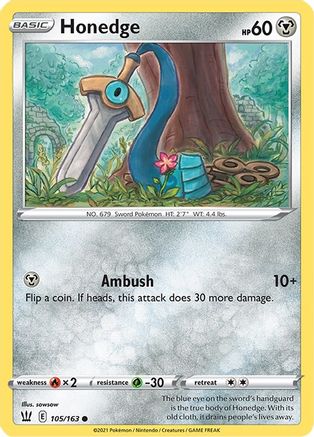 Honedge 105/163 - SWSH05 Battle Styles Reverse Holofoil - Poke-Collect
