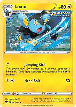 Luxio 47/163 - Battle Styles Reverse Holofoil - Poke-Collect