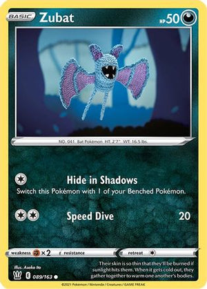 Zubat 89/163 - Battle Styles Reverse Holofoil - Poke-Collect