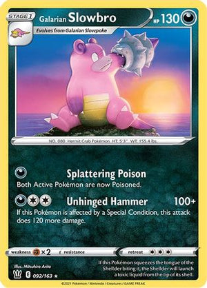 Galarian Slowbro 92/163 - SWSH05 Battle Styles Reverse Holofoil - Poke-Collect