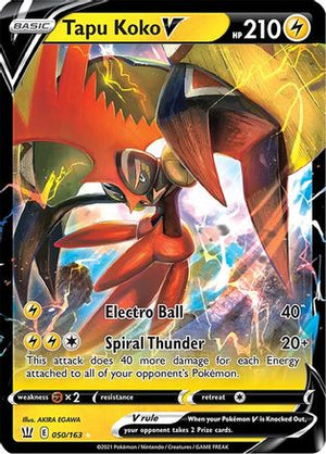 Tapu Koko V 50/163 - Battle Styles Holofoil - Poke-Collect