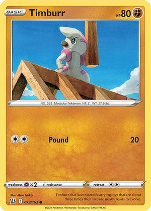 Timburr 73/163 - Battle Styles - Poke-Collect