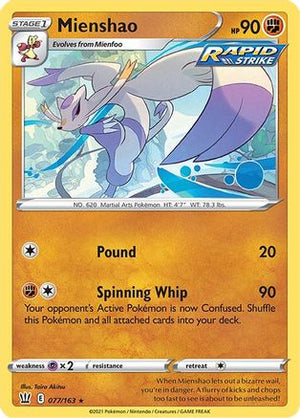 Mienshao 77/163 - Battle Styles - Poke-Collect
