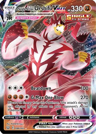 Single Strike Urshifu VMAX 86/163 - SWSH05 Battle Styles Holofoil - Poke-Collect