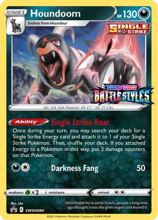 Houndoom SWSH090/307 - SWSH Black Star Promos Holofoil - Poke-Collect