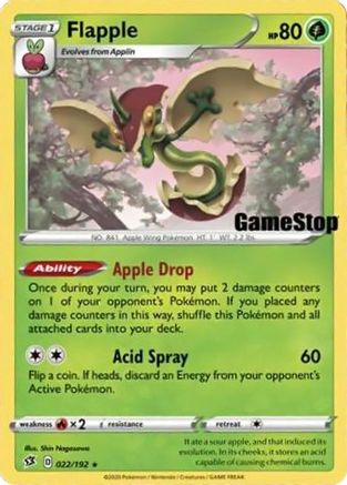 Flapple - 022/192 (Gamestop Exclusive) 22 - Miscellaneous Cards & Products Holofoil - Poke-Collect