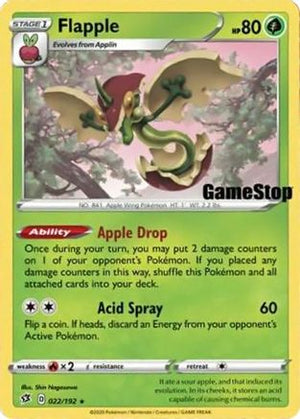 Flapple - 022/192 (Gamestop Exclusive) 22 - Miscellaneous Cards & Products Holofoil - Poke-Collect